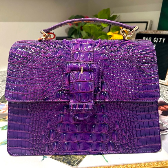 Brahmin Handbags - Brahmin Royal Purple Hallie